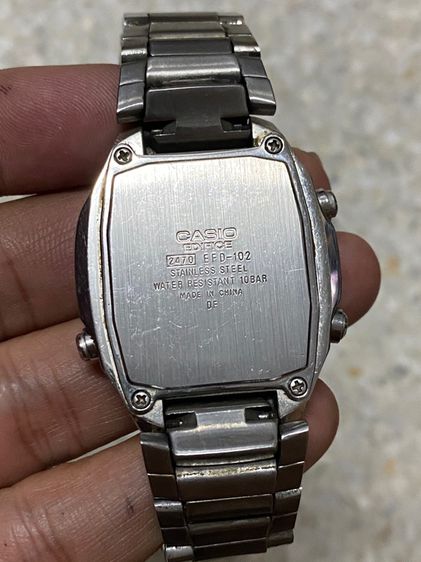 นาฬิกายี่ห้อ Casio Edifice  ของแท้มือสอง สแตนเลส สายยาว 19.5 เซน   850฿ รูปที่ 2