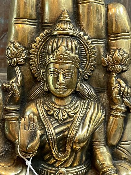 พระแม่ลักษมีทองเหลือง Lakshmi brass statue รูปที่ 2