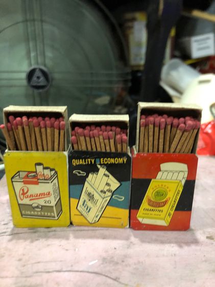 อื่นๆ ปลอกไม้ขีดไฟสังกะสีวินเทจ