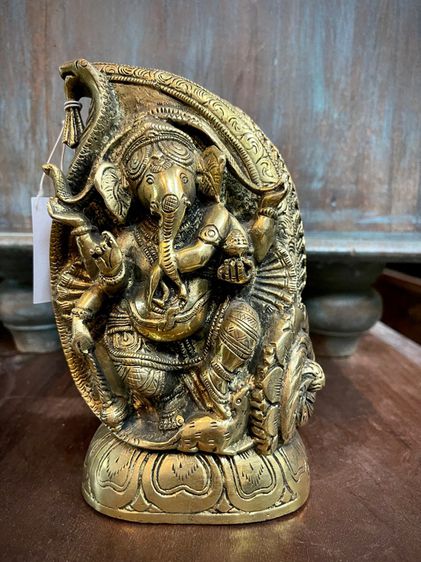 พระพิฆเนศทองเหลือง Ganesh brass statue รูปที่ 1