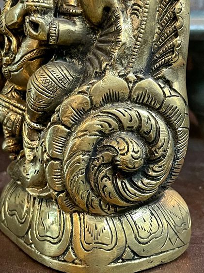 พระพิฆเนศทองเหลือง Ganesh brass statue รูปที่ 6