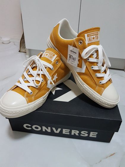 เหลือง ผ้าใบ รองเท้าผ้าใบ รองเท้าคอนเวิร์ส Converse Star Player Cotton Ox Yellow ของใหม่ มือ1