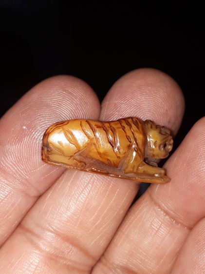 เสือมอบ ฐานจารมือ เนื้อR หลวงพ่อเฮง วัดเขาดิน สีน้ำผึ้ง ฉ่ำ งานศิลปะ สภาพสวยสมบูรณ์ แท้ ดูง่ายๆ แปลก หายาก   พุทธคุณด้านอำนาจบารมี คงกระพันช รูปที่ 7