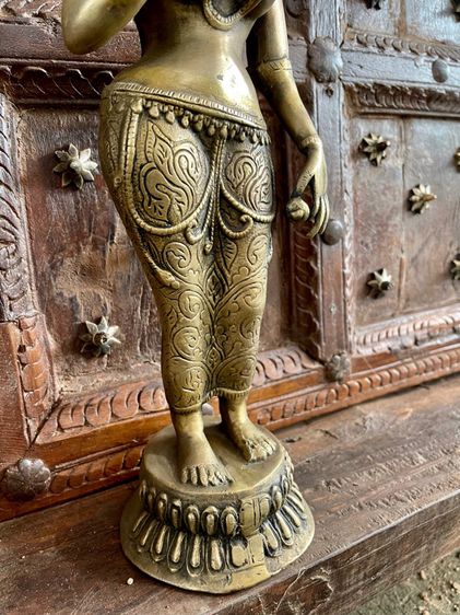 นางอัปสรทองเหลือง Apsara brass statue รูปที่ 5