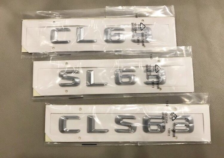 โลโก้ Benz Logo C63 E63 S63 CLS63 SL63 CL63 C43 GLA45 ตัวอักษร ฝาโปรงท้าย AMG 6.3 แก้มข้าง รูปที่ 2