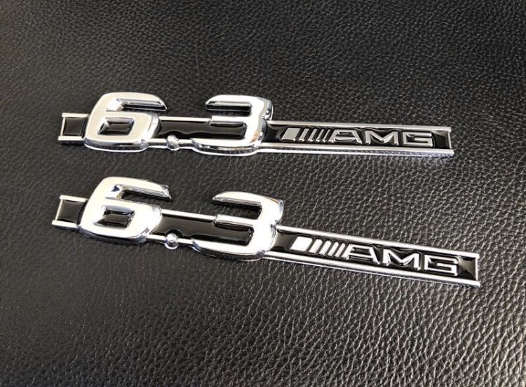 โลโก้ Benz Logo C63 E63 S63 CLS63 SL63 CL63 C43 GLA45 ตัวอักษร ฝาโปรงท้าย AMG 6.3 แก้มข้าง รูปที่ 5