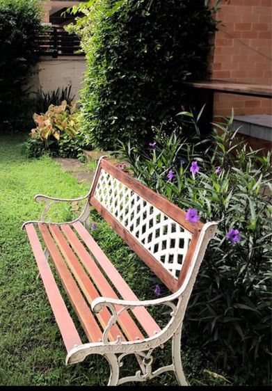 เก้าอี้สนามเหล็กหล่อ สไตล์ Minimal สวย vintage วางตรงไหนในสวนก็สวย