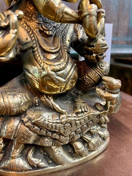 พระพิฆเนศทองเหลือง Ganesh brass statue รูปที่ 6