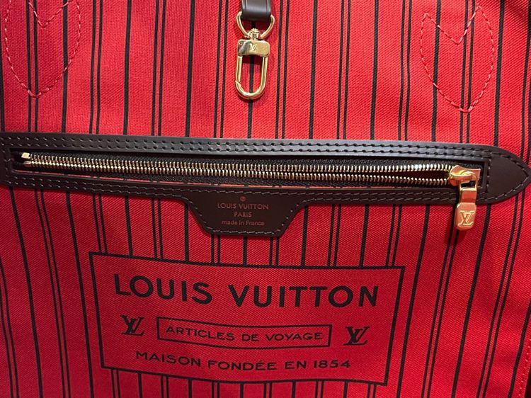 ขาย Louis Vuitton รุ่น Neverfull MM Damier ปี 2021 ขายพร้อมใบลูก ใช้ครั้งเดียวสภาพมือหนึ่ง รูปที่ 7