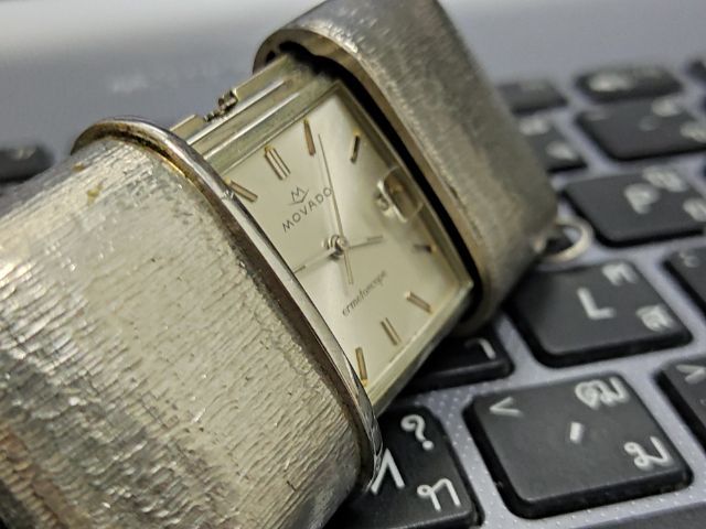 Movado Ermetoscope นาฬิกาพกนักเดินทางโบราณ รูปที่ 6