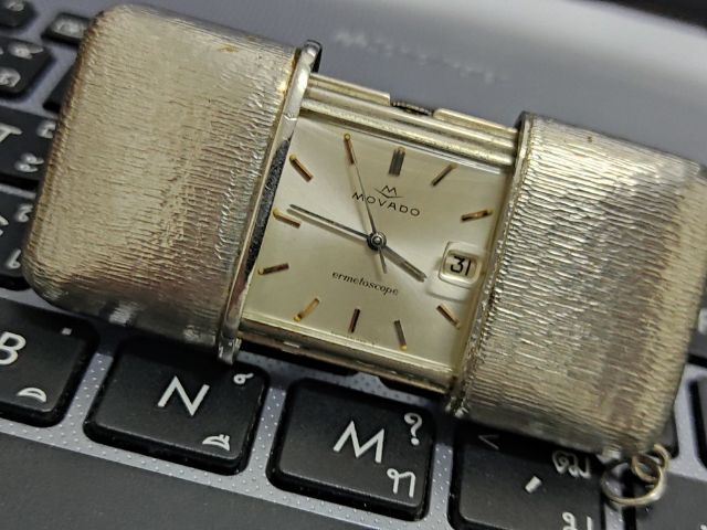 Movado Ermetoscope นาฬิกาพกนักเดินทางโบราณ รูปที่ 2