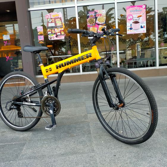 จักรยานเสือภูเขา มือสอง จากญี่ปุ่น Hummer เฟรมอลู ทรงรี สีเหลือง เกียร์ชิมาโน 21 สปีด ยาง26 นี้ว ทรงสปอร์ตสไตล์ ดุดัน มือสอง จากญี่ปุ่น ราคา รูปที่ 3