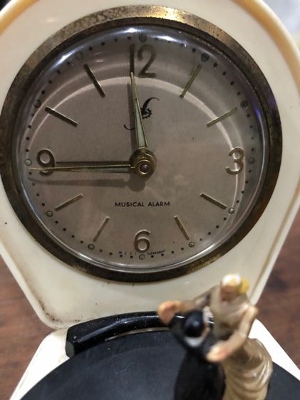 นาฬิกาปลุกไขลานเยอรมันเสียงดนตรีเก่า รูปที่ 3