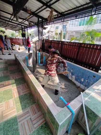 รับทำและซ่อมพร้อมแก้ไขน้ำขุ่นน้ำเขียวบ่อปลาคาร์ฟ รูปที่ 5