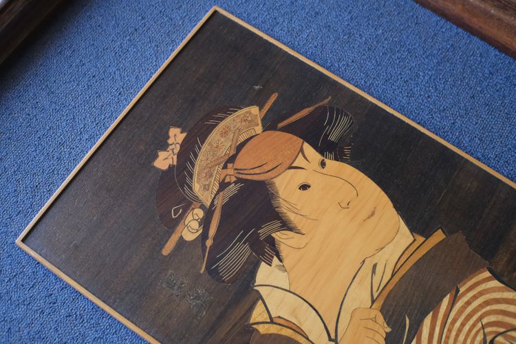 ภาพศิลปะไม้โยเซกิซาอิคุโบราณ (งานหายาก) รูปที่ 3