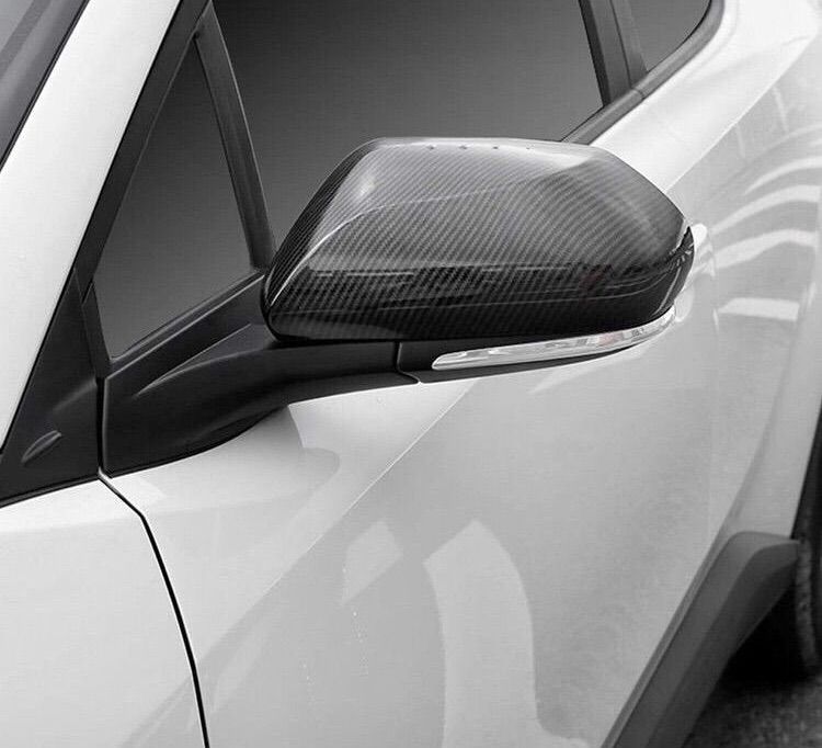 ชุดแต่ง ฝาครอบกระจกข้าง Toyota CHR ลาย Carbon Kevlar 1 คู่  รูปที่ 2