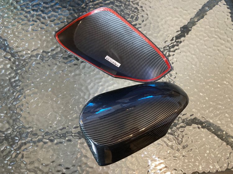 ชุดแต่ง ฝาครอบกระจกข้าง Toyota CHR ลาย Carbon Kevlar 1 คู่  รูปที่ 7