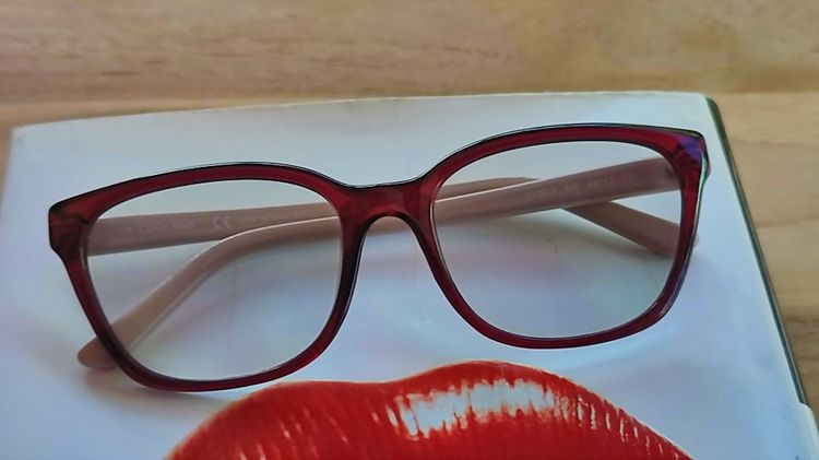 Calvin Klein CK5958 607 made in Italy Designer Eyeglasses 52-17-135mm Wine Color FRAME กรอบแว่นของแท้มือสอง ทรงสวยๆ เลนส์ติดค่าสายตาจากเข้าข รูปที่ 1