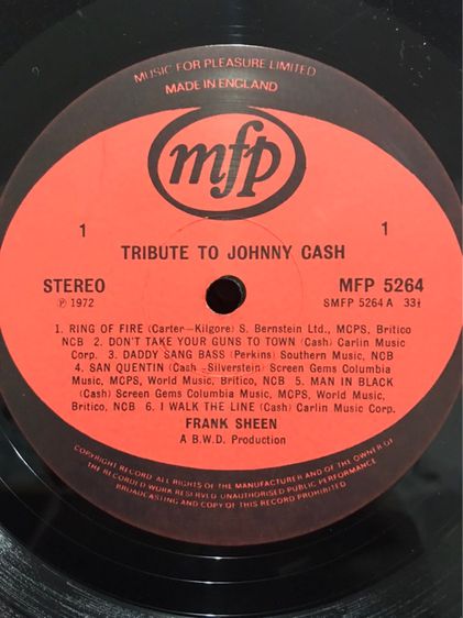 แผ่นเสียง Johnny Cash  รูปที่ 4