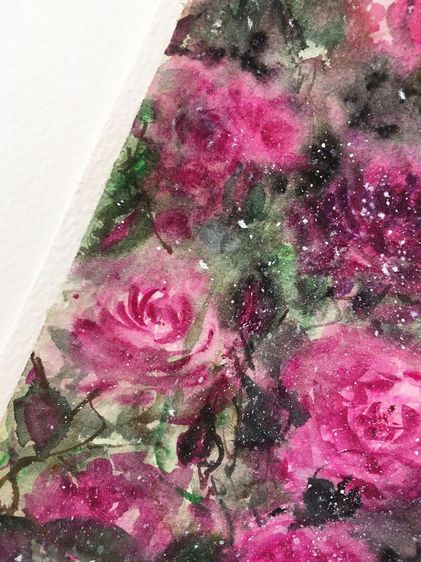 ภาพวาดสีน้ำไม่รวมกรอบ  ภาพดอกไม้สีชมพู ขนาด  18 x 25 ซม. ww ของขวัญแทนใจให้คนพิเศษ ภาพวาด ของขวัญ ติดผนัง A059 รูปที่ 6