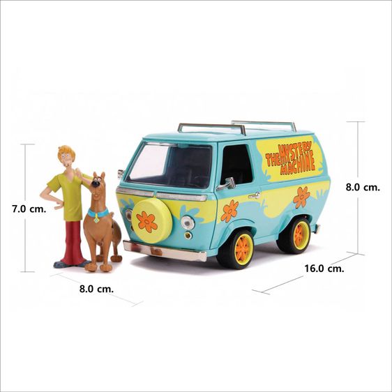 โมเดลรถเหล็ก Mystery Machine with Scooby Doo พร้อมตัวสกูบี้-ดู แบรนด์ Jada ขนาด 1 ต่อ 24 โมเดลรถจากภาพยนตร์ Figure CarModelBKK รูปที่ 6