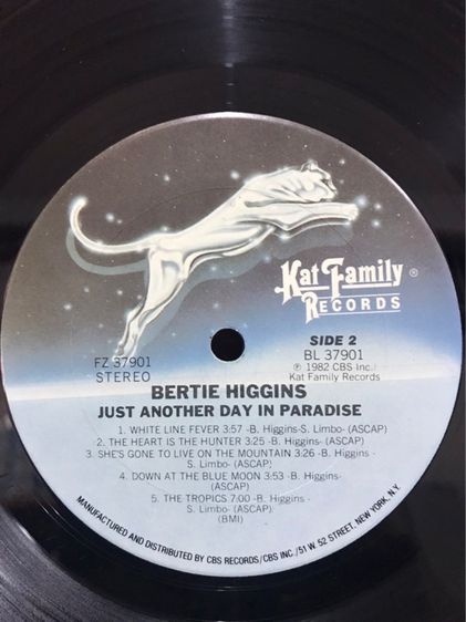 แผ่นเสียง Bertie Higgins รูปที่ 4