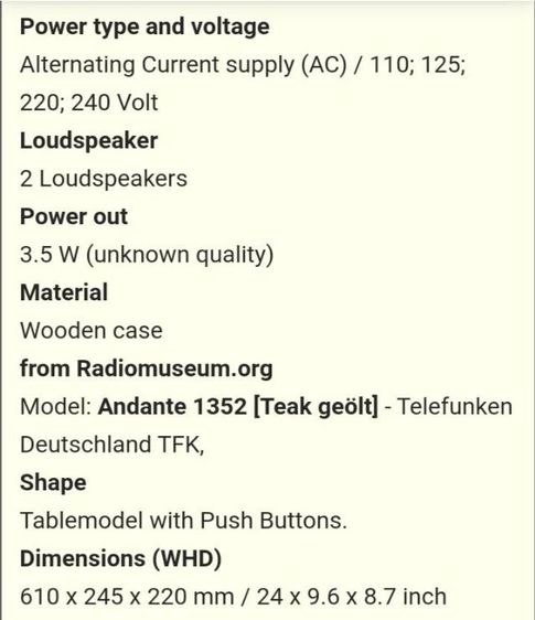 วิทยุหลอด Telefunken Andante 1352 

 รูปที่ 15