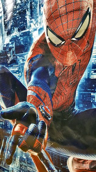 (RARE+) THE AMAZING SPIDER-MAN MOVIE BANNER ภาพยนต์ปี 2012 แบรน์เนอร์ใหญ่ขนาด 120x180 cm. ของแท้ รูปที่ 2
