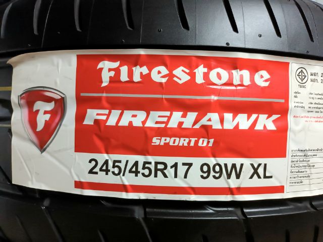 ยางใหม่ 245 45 17 ปี21 Firestone Firehawk ส่งฟรี-เก็บเงินปลายทาง ชุดละ 8990.-NET รูปที่ 4