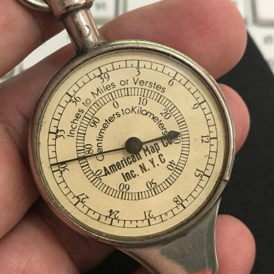 🔥 Measure Miles On A Map, Different Calibrations On Each Side. German Made. รูปที่ 5