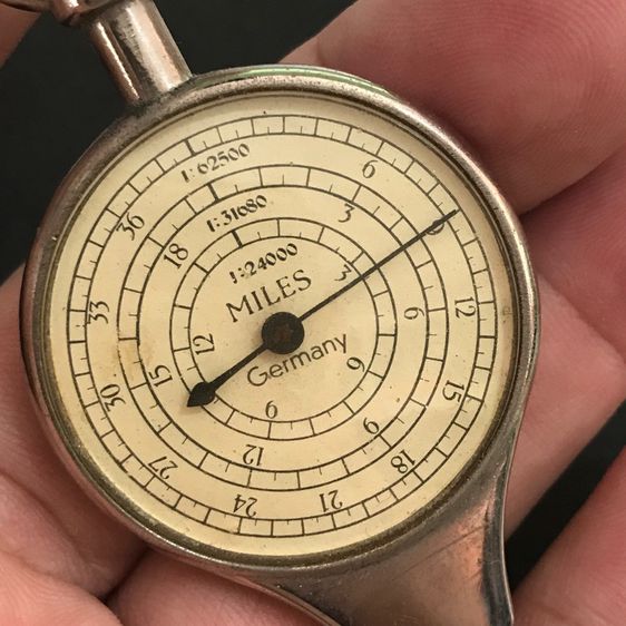 🔥 Measure Miles On A Map, Different Calibrations On Each Side. German Made. รูปที่ 6