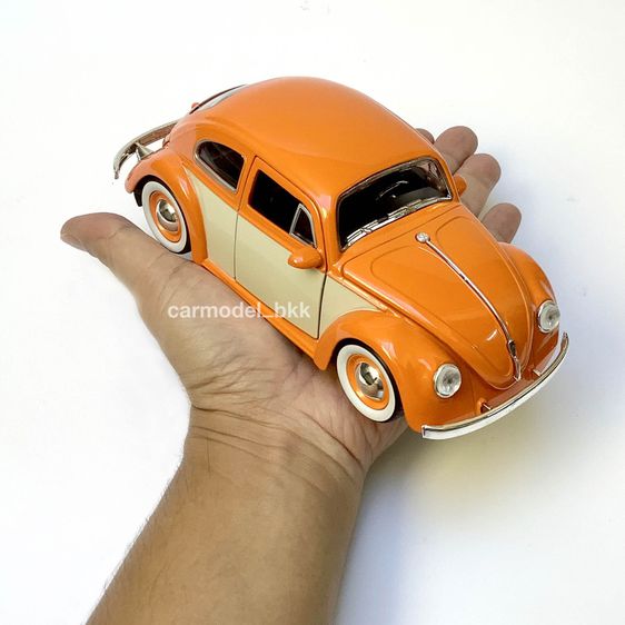โมเดลรถเหล็ก Volkswagen Beetle Orange Cream Bigtime Kustoms ปี 1959 แบรนด์ Jada ขนาด 1 ต่อ 24 โมเดลรถโฟล์คสวาเกน รถเต่า Diecast CarModelBKK รูปที่ 7