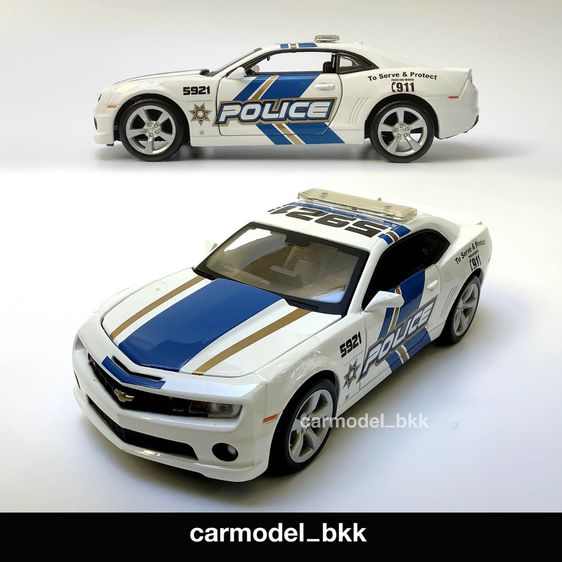 โมเดลรถเหล็ก Chevrolet Camaro RS SS Police ปี 2010 แบรนด์ Maisto ขนาด 1 ต่อ 24 โมเดลรถเชฟโรเลต คาเมโร่ รถตำรวจ Police Diecast CarModelBKK รูปที่ 1