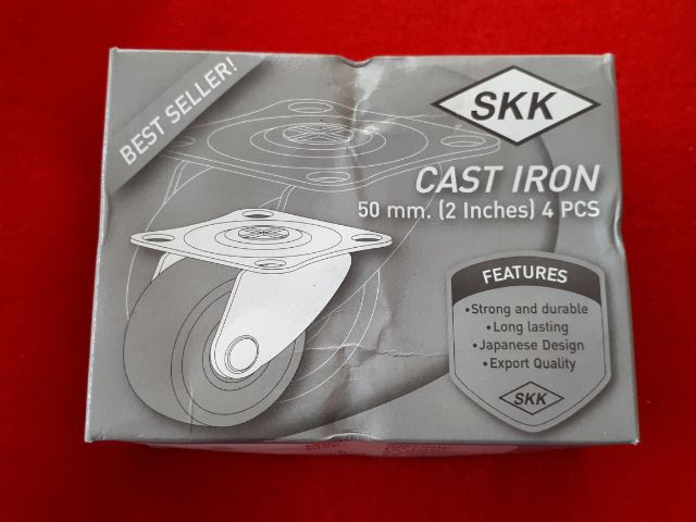 (76) ลูกล้อเหล็ก SKK แป้นหมุน  ขนาด 2 นิ้ว 1 ชุด มี 4 ลูก รูปที่ 5