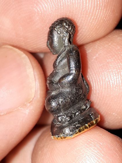 พระสังกัจจายน์ เนื้อโลหะ ก้นทองคำ ตอกโค็ดศาลา หลวงปู่ทิม ระยอง วัดละหารไร่ สภาพสวยสมบูรณ์ เก่า แท้ แปลก หายาก รูปที่ 6