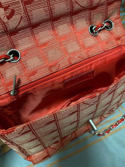 กระเป๋าchannel vintage ทรงคลาสสิคผ้าสีแดง รูปที่ 10