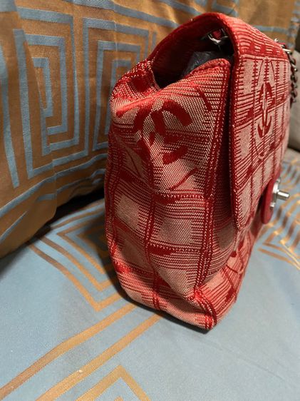 กระเป๋าchannel vintage ทรงคลาสสิคผ้าสีแดง รูปที่ 2