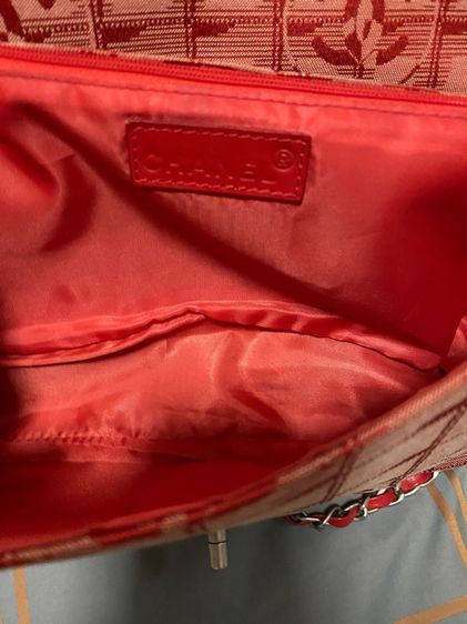กระเป๋าchannel vintage ทรงคลาสสิคผ้าสีแดง รูปที่ 8