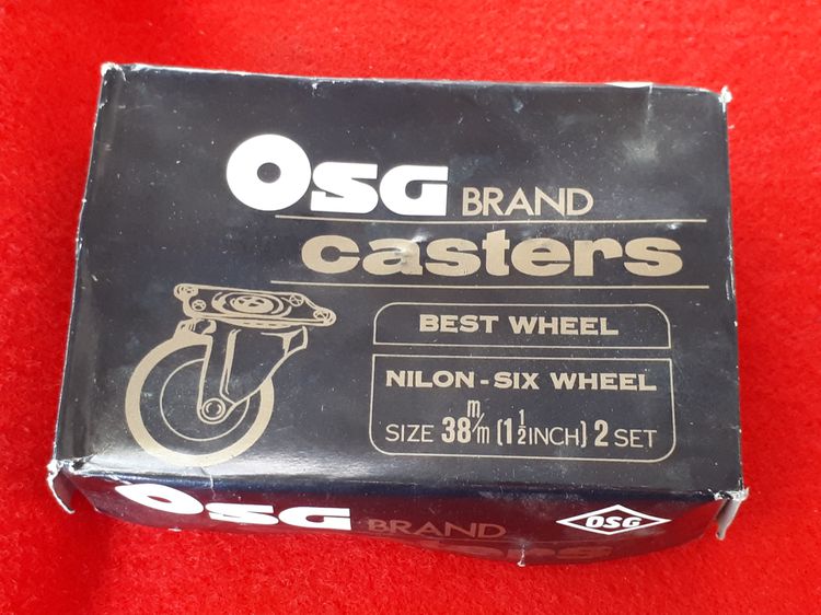 (80) ลูกล้อไนล่อนซิกแป้นหมุน OSG  ขนาด 1 นิ้วครึ่ง 1กล่องมี 2 เซต มี 8 ลูก  รูปที่ 5