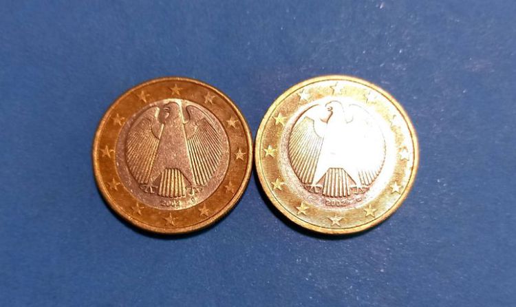 (BK-8845) เหรียญ ต่างประเทศ  เยอรมัน 1 EURO ปี 2002 น.น.7.47 กรัม (เซต2 เหรียญ ) รูปที่ 2