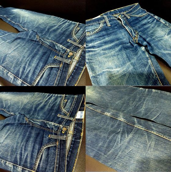 1960s Vintage Cone Mills denim  Jeans 32inc Made in USA รูปที่ 3