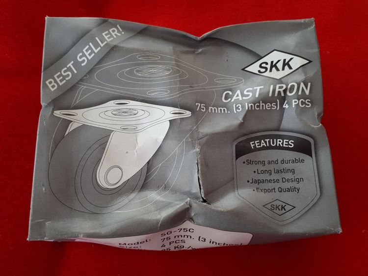 (81) ลูกล้อเหล็ก SKK แป้นหมุน  ขนาด 2.5 นิ้ว 1 ชุด มี 4 ลูก  รูปที่ 5