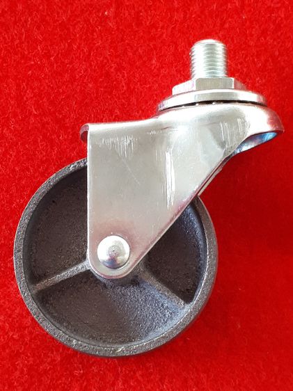 (82) ลูกล้อเหล็ก ขนาด 2.5 นิ้ว Rhino เเกนเกลียว แป้นหมุน จำนวน 1 ชุด มี 4 ลูก รูปที่ 5