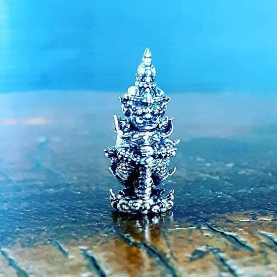 ท้าวเวสสุวรรณจิ๋ว เนื้อเงินรมดำ ครูบาอริยชาติ วัดแสงแก้วโพธิญาณ เชียงราย รูปที่ 13