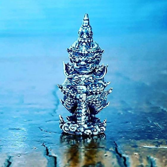 ท้าวเวสสุวรรณจิ๋ว เนื้อเงินรมดำ ครูบาอริยชาติ วัดแสงแก้วโพธิญาณ เชียงราย รูปที่ 15