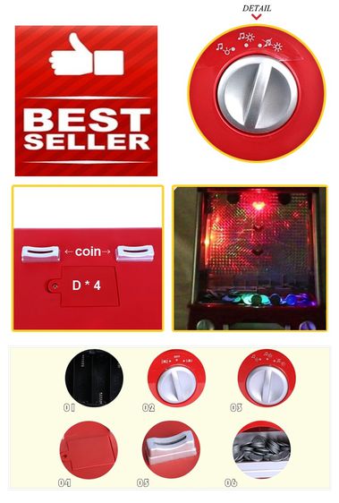 ตู้หยอดผลักเหรียญ Coin Pusher Machine รูปที่ 9