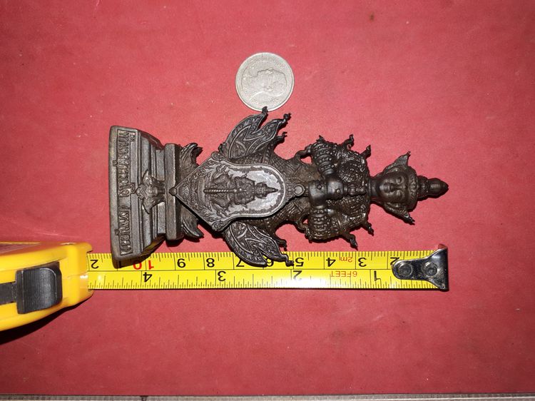 รูปหล่อองค์บูชา ท้าวเวสสุวรรณ พิมพ์สองหน้า หน้ายักษ์+หน้าเทพ ที่ฐานตอกโค็ด หลวงพ่อเนื่อง วัดจุฬามณี จังหวัดสมุทรสงคราม ขนาดตั้งบูชาสูง 10 ซม รูปที่ 5