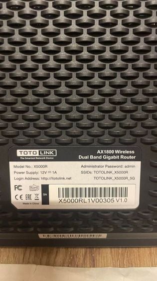 ขาย Router TOTOLINK (X5000R) Wireless AX1800 Dual Band Gigabit  มือสองราคาถูก รูปที่ 3