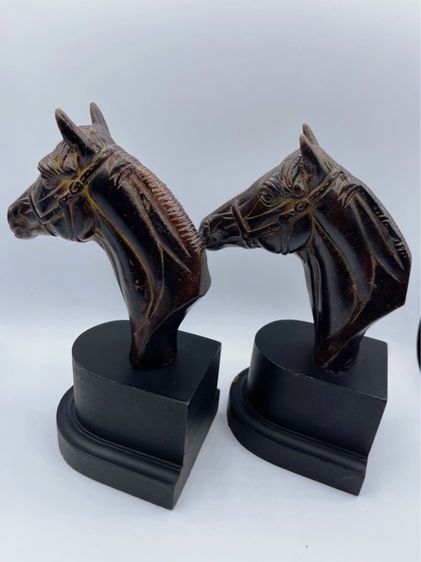 ที่กั้นหนังสือ หัวม้าคู่ ทองเหลือง รูปที่ 4