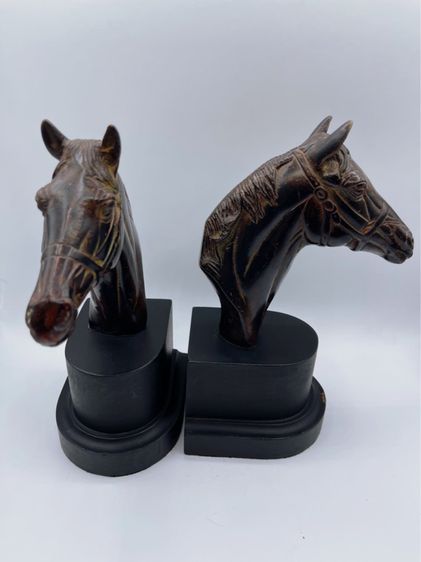 ที่กั้นหนังสือ หัวม้าคู่ ทองเหลือง รูปที่ 2